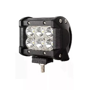 BARRA DE 6 LED 18 WATTS - EPISTAR 9,8 CM DE LARGO) -  Carcaza de aluminio - Haz de luz spot (codigo anterior: BAR18EPI)