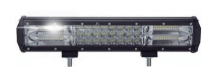 BARRA DE 63 LED DE 3 WATTS TIPO EPISTAR + DISPLAY LED 3030 SMD AL COSTADO - 324 WATTS  -  59 CM DE LARGO COLOR BLANCO 12V / 24V - Carcaza de aluminio - Haz de luz spot