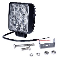FARO CUADRADO 27 WATTS (9 LED * 3 WATTS) COLOR BLANCO 12V / 24V  - haz de luz spot -