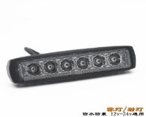FARO RECTANGULAR 18 WATTS (6 LED * 3 WATTS) COLOR AMBAR 12V / 24V - haz de luz spot -