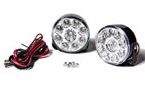 FAROS UNIVERSAL CIRCULAR - 9 LED EPISTAR EN CADA FARO - COLOR BLANCO 12V.