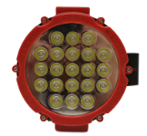 FARO LED REDONDO 21 LED 63W BASE ROJA LUZ BLANCA 17.5x4x17,5CM