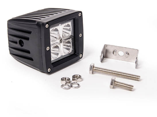 FARO CUADRADO 20 WATTS (4 LED * 5 WATTS) COLOR BLANCO 12V / 24V - haz de luz spot -