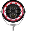 FARO LUZ LED BLANCA ESTABLE CON OJO DE ANGEL DAYTIME RUNNING ROJO Y GIROS AMBAR 9V-36V 1 LED - 40 WATTS  MEDIDAS 3.5 "