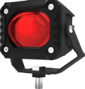 FARO LUZ LED BLANCA Y AMBAR ESTABLE CON OJO DE ANGEL DAYTIME RUNNING ROJO Y ARO AZUL 9V-36V 1 LED - 40 WATTS  MEDIDAS 59*77*88 (mm)