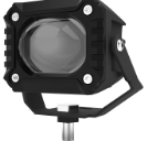 FARO LUZ LED BLANCA Y AMBAR ESTABLE CON OJO DE ANGEL DAYTIME RUNNING ROJO Y ARO BLANCO 9V-36V 1 LED - 40 WATTS MEDIDAS 59*77*88 (mm)