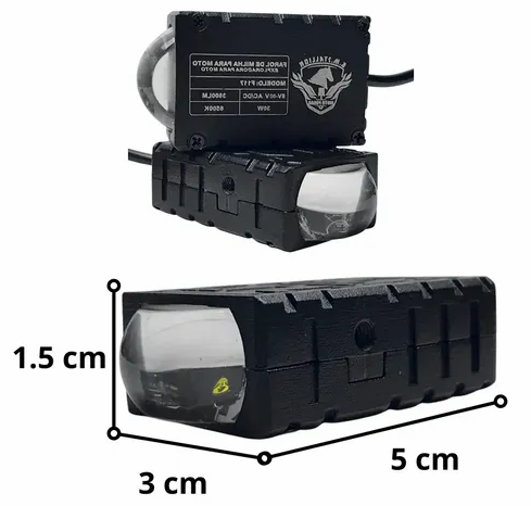 FAROS JUEGO DE FAROS CHATO LUPA AMBAR/BLANCO CON TECLA AC/DC 12V 30W 3800LM 6500K AC/DC 12V 30W 3800LM 6500K