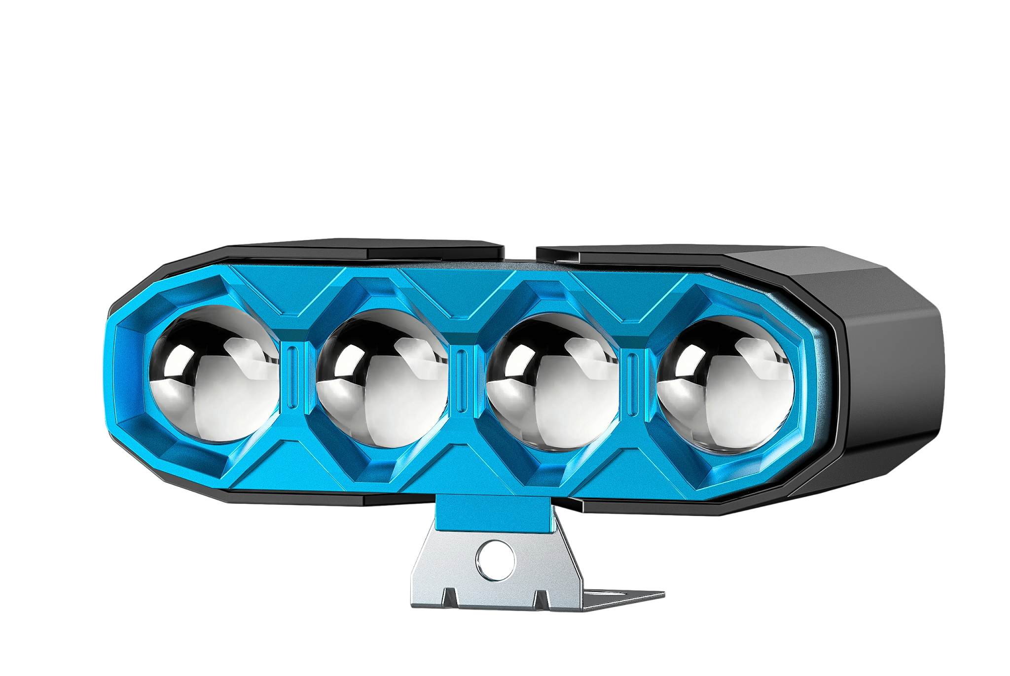 FAROS JUEGO DE FAROS DE 4 LUPAS AMBAR/BLANCO CON BOTON AC/DC 8-80V 40W  4500LM 6500K