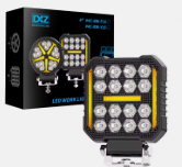 FARO 16 LED
 CUADRADO Con Baliza Estrobo 12/24v