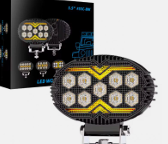 Faro Led Auxiliar Ovalado Con Baliza Estrobo 12/24v