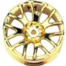 LLAVERO DE LLANTA DORADO