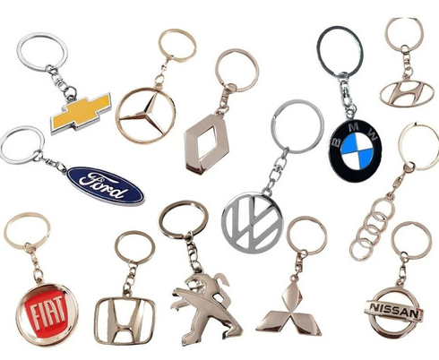 LLAVEROS DE TODAS LAS MARCAS EN METAL (VW, RENAUTL, HONDA, TOYYOTA, FIAT, FORD)