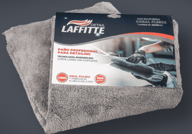 PAÑO DE MICROFIBRA SIN COSTURA 40x60 CM CORAL GRIS LAFFITTÉ