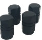 JUEGO DE TAPITAS DE VALVULA DEPORTIVA METALIZADA 4 PCS NEGRO UNIVERSAL