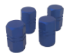 JUEGO DE TAPITAS DE VALVULA DEPORTIVA METALIZADA 4 PCS AZUL UNIVERSAL