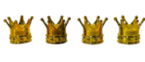 SET X 4 PCS CORONA REY DORADAS
