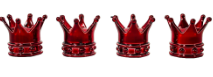 SET X 4 PCS CORONA REY ROJAS