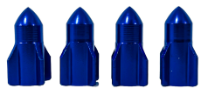 SET X 4 PCS ROCKET AZULES
