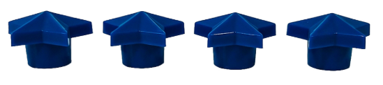 SET X 4 PCS ESTRELLA AZULES