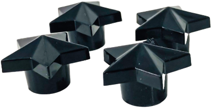 SET X 4 PCS ESTRELLA NEGRAS