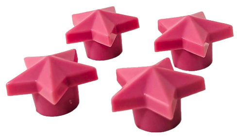 SET X 4 PCS ESTRELLA ROSAS