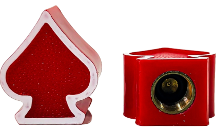 SET X 4 PCS PICS POKER ROJAS