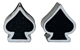 SET X 4 PCS PICS POKER NEGRAS
